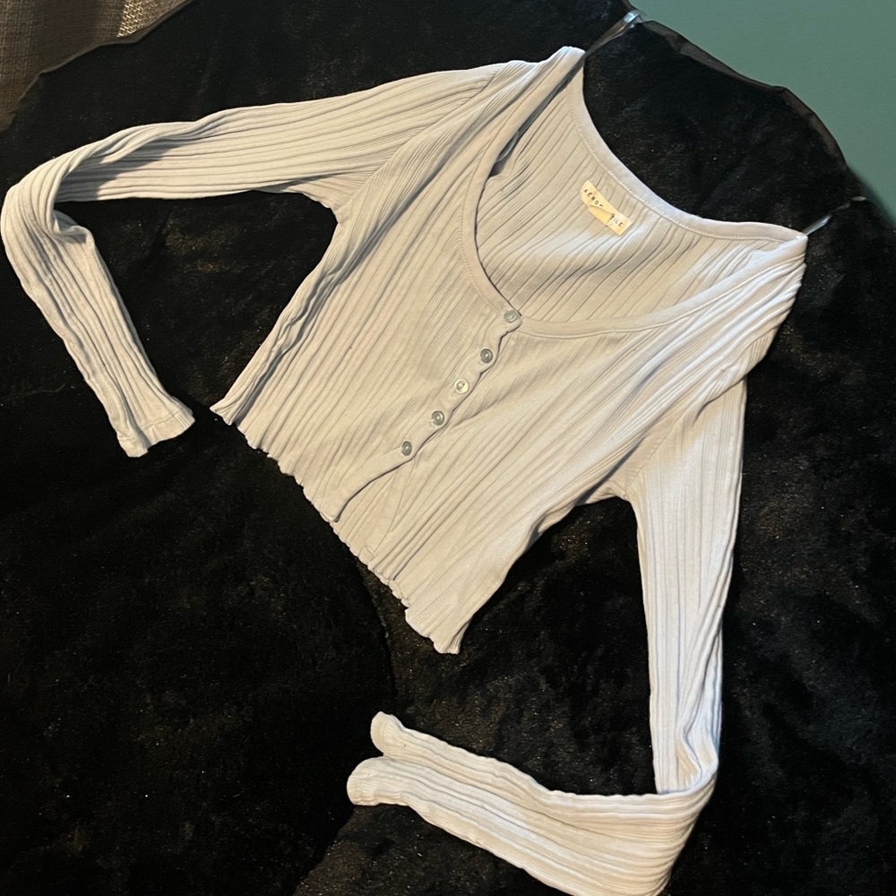 A long sleeve crop in light blue. This item is from Aeropostale and is in large.